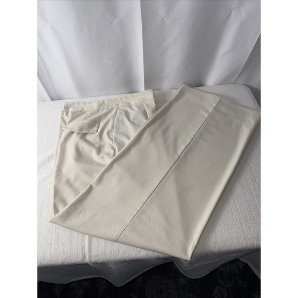 Zara Wide - Leg Pleated Trousers In Off White Size Extra Large - Picture 5 of 5